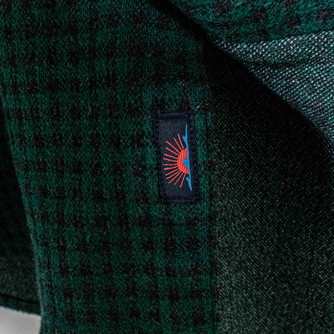 Faherty Legend Sweater Shirt Gingham Plaid Check Forest Charcoal