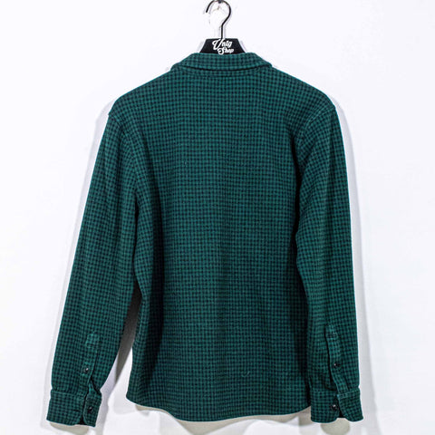 Faherty Legend Sweater Shirt Gingham Plaid Check Forest Charcoal