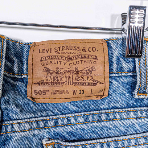 Levis 505 Orange Tab Jeans Faded