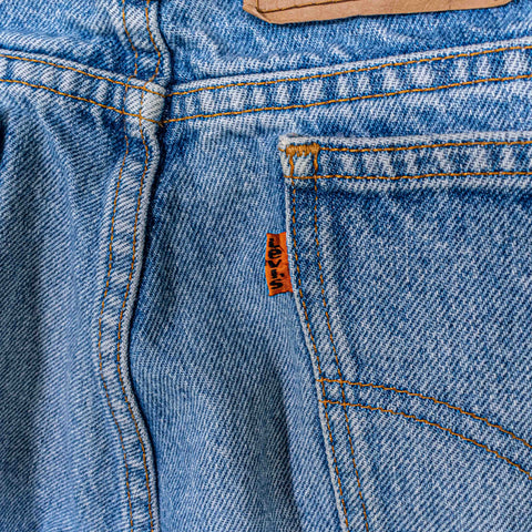 Levis 505 Orange Tab Jeans Faded