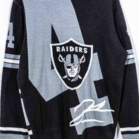 Raiders Derek Carr #4 NFL Team Apparel Knit Sweater