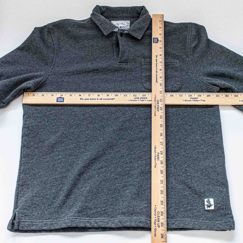 Quaker Marine Supply Acadia Polo Charcoal Heather Loopback Terry