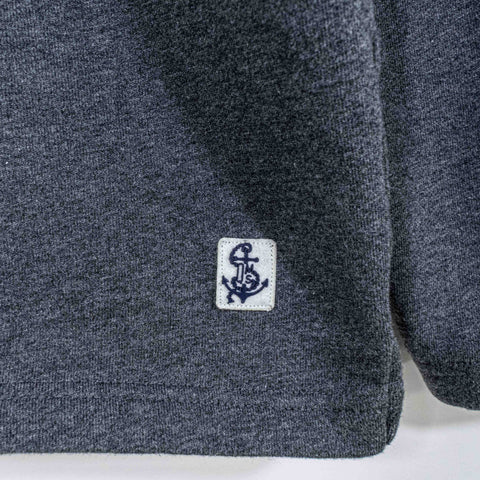 Quaker Marine Supply Acadia Polo Charcoal Heather Loopback Terry