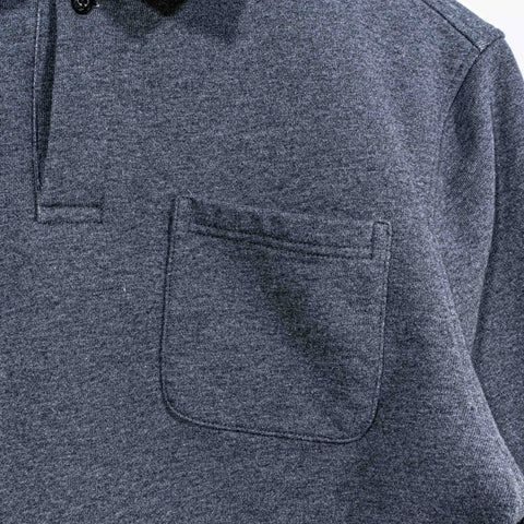 Quaker Marine Supply Acadia Polo Charcoal Heather Loopback Terry