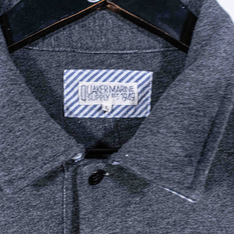 Quaker Marine Supply Acadia Polo Charcoal Heather Loopback Terry