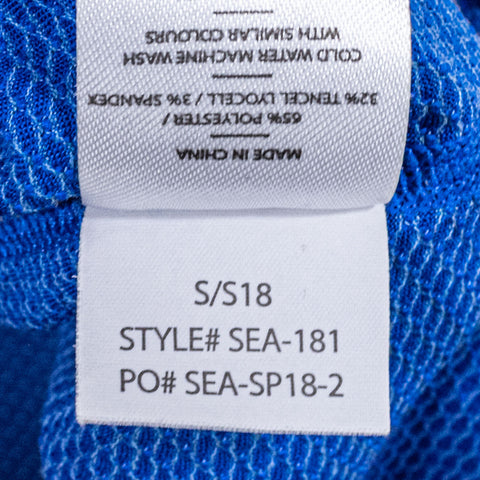 RHONE Sequoia 1/4 Zip Long Sleeve Polo Top Turkish Sea Blue