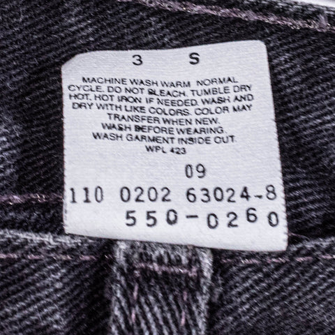 Levis 550 Relaxed Fit Black Denim Jeans