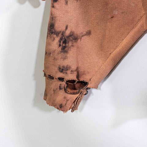 Champion Hoodie Sweatshirt Thrashed Bleached Made in USA