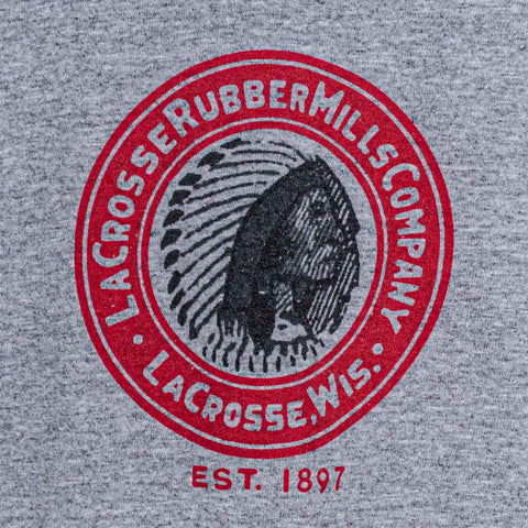 Lacrosse Rubber Mills Company Logo T-Shirt Native American