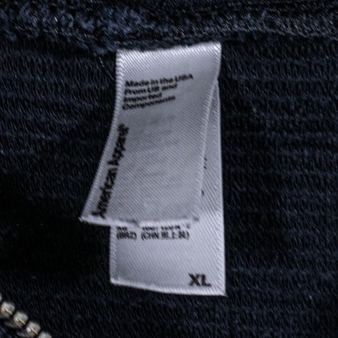 American Apparel Ribbed Zip Hoodie Sweatshirt