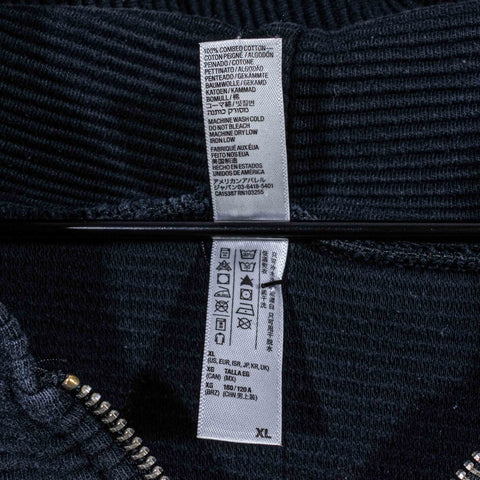 American Apparel Ribbed Zip Hoodie Sweatshirt