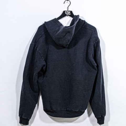American Apparel Ribbed Zip Hoodie Sweatshirt