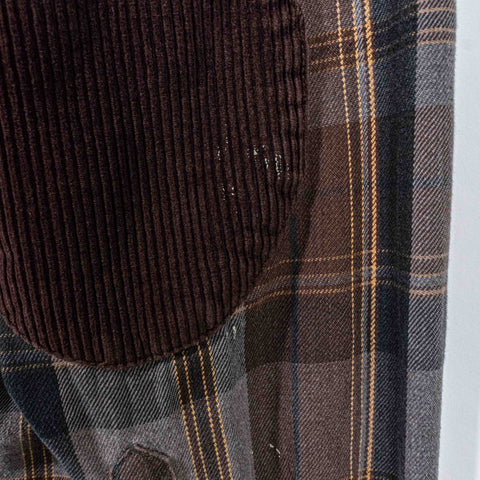 Timberland 1/4 Zip Flannel Shirt Elbow Pads