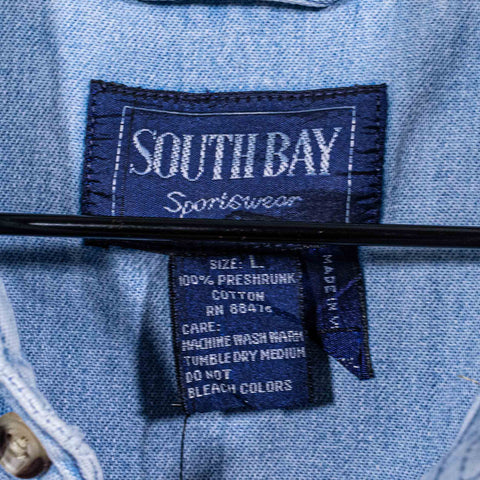 Java Software Sun Microsystems Denim Button Shirt