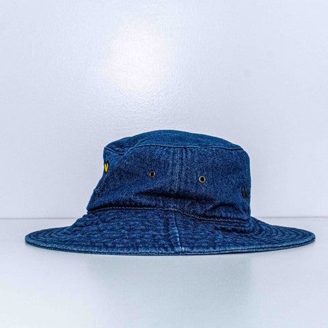 Disney Peace Love Mickey Mouse Denim Bucket Hat