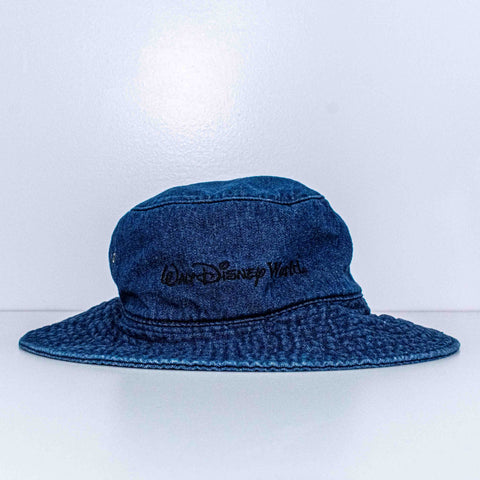 Disney Peace Love Mickey Mouse Denim Bucket Hat