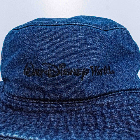 Disney Peace Love Mickey Mouse Denim Bucket Hat