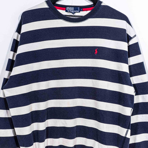 Polo Ralph Lauren Striped Crewneck Sweatshirt Pony