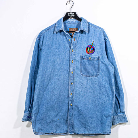 Ultracomputing Sun Microsystems Denim Button Shirt