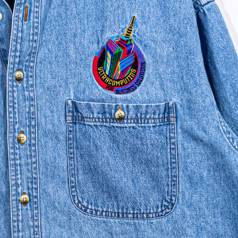 Ultracomputing Sun Microsystems Denim Button Shirt