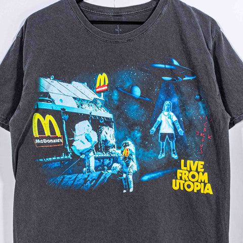 Cactus Jack Travis Scott Mcdonalds T-Shirt Live from Utopia
