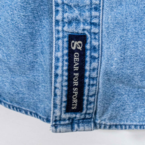 Hewlett Packard HP Computers Denim Button Down Shirt