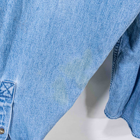 Hewlett Packard HP Computers Denim Button Down Shirt