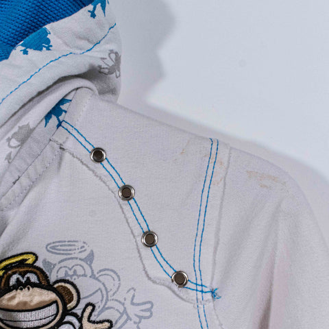 Bobby Jack Angel Devil Monkey Zip Hoodie Sweatshirt