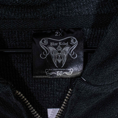 Black Label Zip Hoodie Cyber Goth