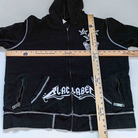 Black Label Zip Hoodie Cyber Goth