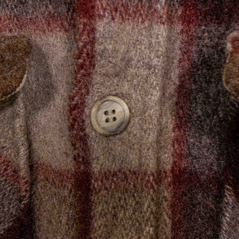 Woolrich Wool Nylon Flannel Button Shirt Shacket Double Pocket