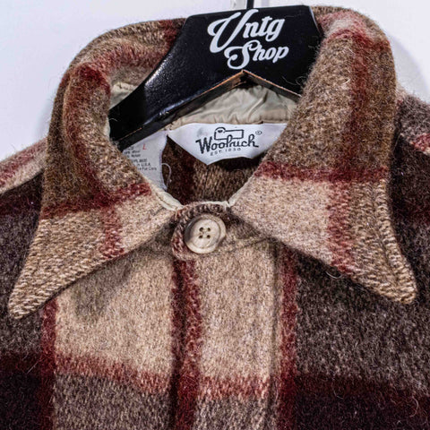 Woolrich Wool Nylon Flannel Button Shirt Shacket Double Pocket