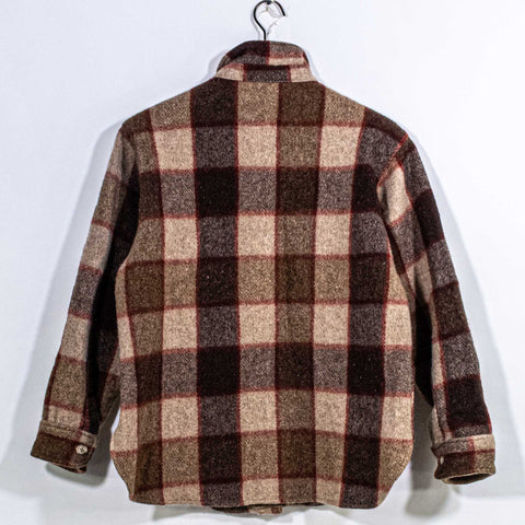Woolrich Wool Nylon Flannel Button Shirt Shacket Double Pocket