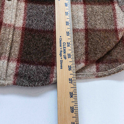 Woolrich Wool Nylon Flannel Button Shirt Shacket Double Pocket
