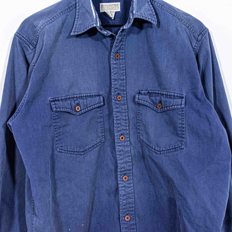 Banana Republic Safari Utility Work Shirt Distressed