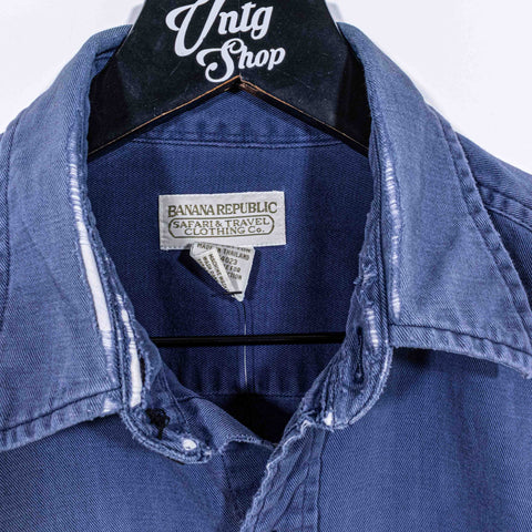 Banana Republic Safari Utility Work Shirt Distressed