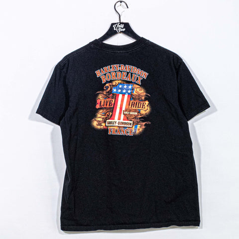 Harley Davidson Motorcycles T-Shirt Bordeux France Ride Free