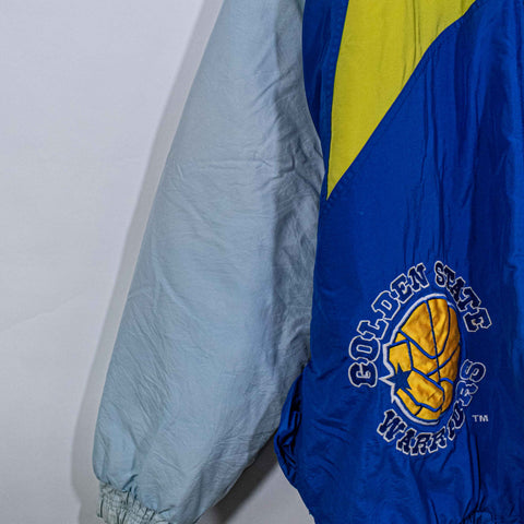 Golden State Warriors Logo Athletic Sharktooth Puffer Jacket