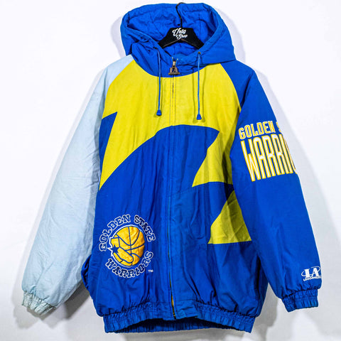 Golden State Warriors Logo Athletic Sharktooth Puffer Jacket