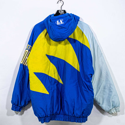 Golden State Warriors Logo Athletic Sharktooth Puffer Jacket