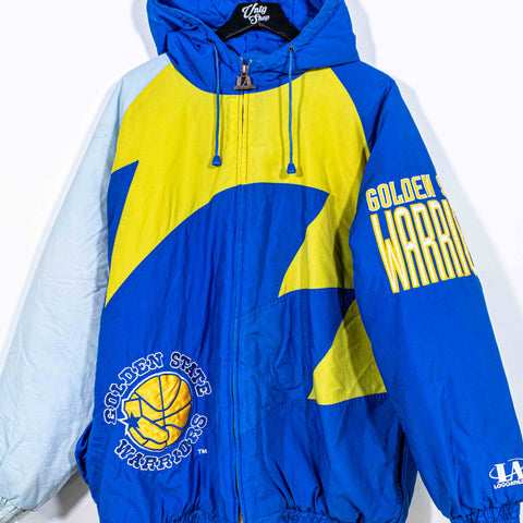 Golden State Warriors Logo Athletic Sharktooth Puffer Jacket