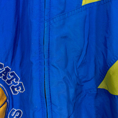 Golden State Warriors Logo Athletic Sharktooth Puffer Jacket