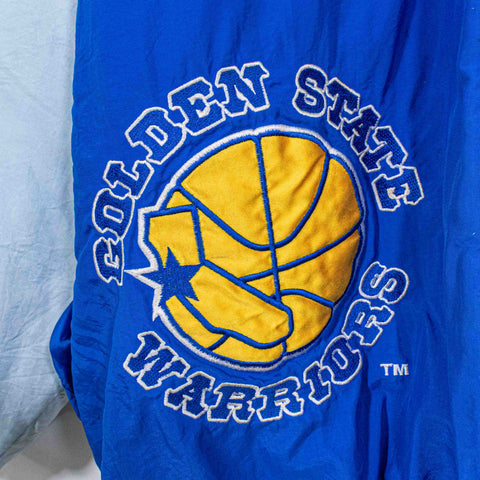 Golden State Warriors Logo Athletic Sharktooth Puffer Jacket