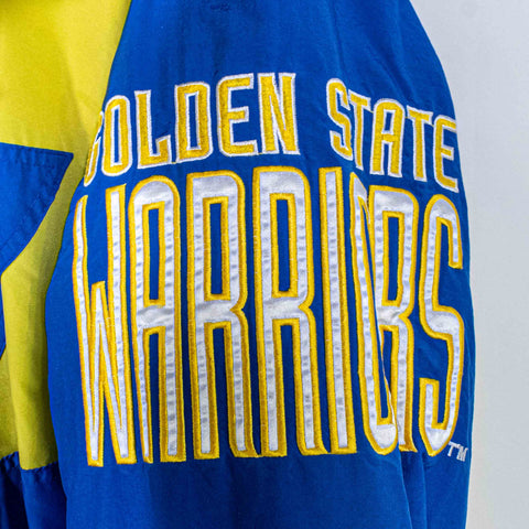 Golden State Warriors Logo Athletic Sharktooth Puffer Jacket