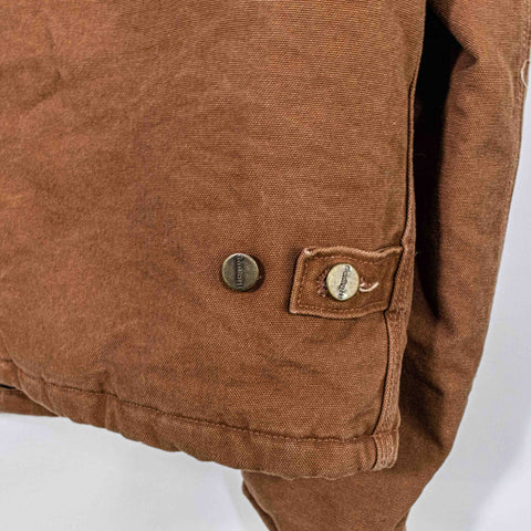 Carhartt Canvas Jacket Corduroy Collar J22 BRN Embroidered