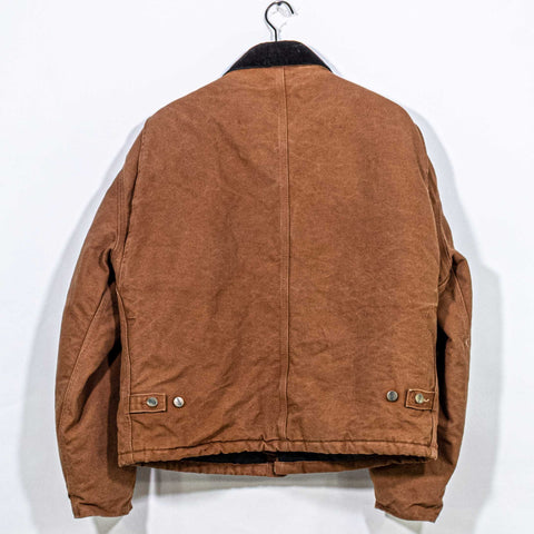 Carhartt Canvas Jacket Corduroy Collar J22 BRN Embroidered