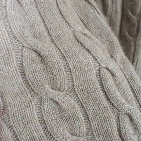 Brooks Brothers 4 Ply Scottish Cashmere Cable Knit Sweater Made in Scotland