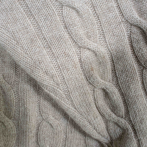 Brooks Brothers 4 Ply Scottish Cashmere Cable Knit Sweater Made in Scotland