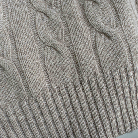 Brooks Brothers 4 Ply Scottish Cashmere Cable Knit Sweater Made in Scotland