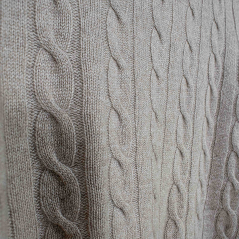 Brooks Brothers 4 Ply Scottish Cashmere Cable Knit Sweater Made in Scotland